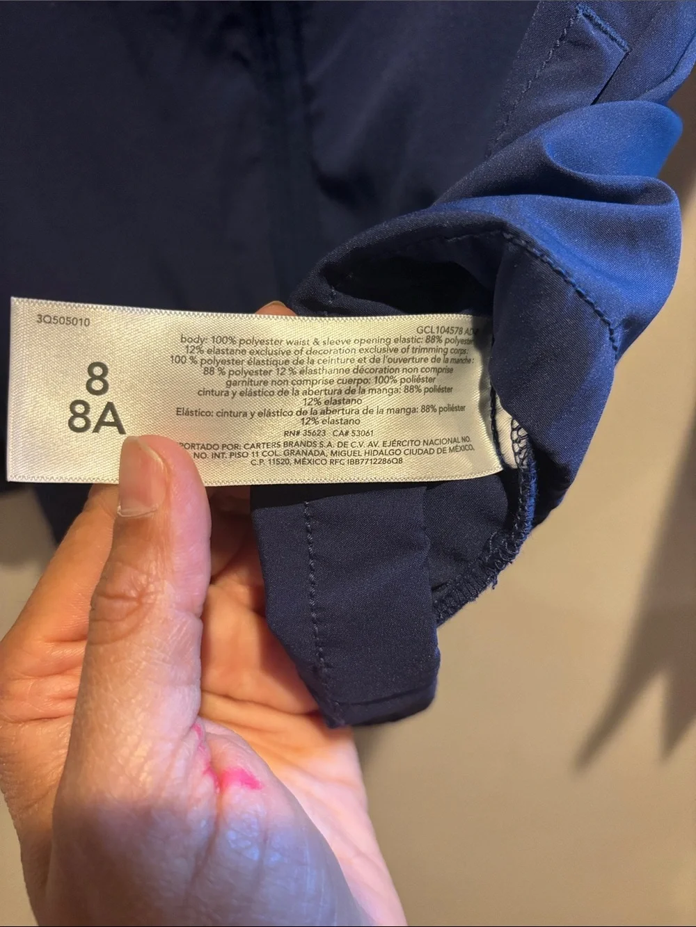 OshKosh B'gosh Navy & Light Blue Kids' Zip-Up Rain Jacket